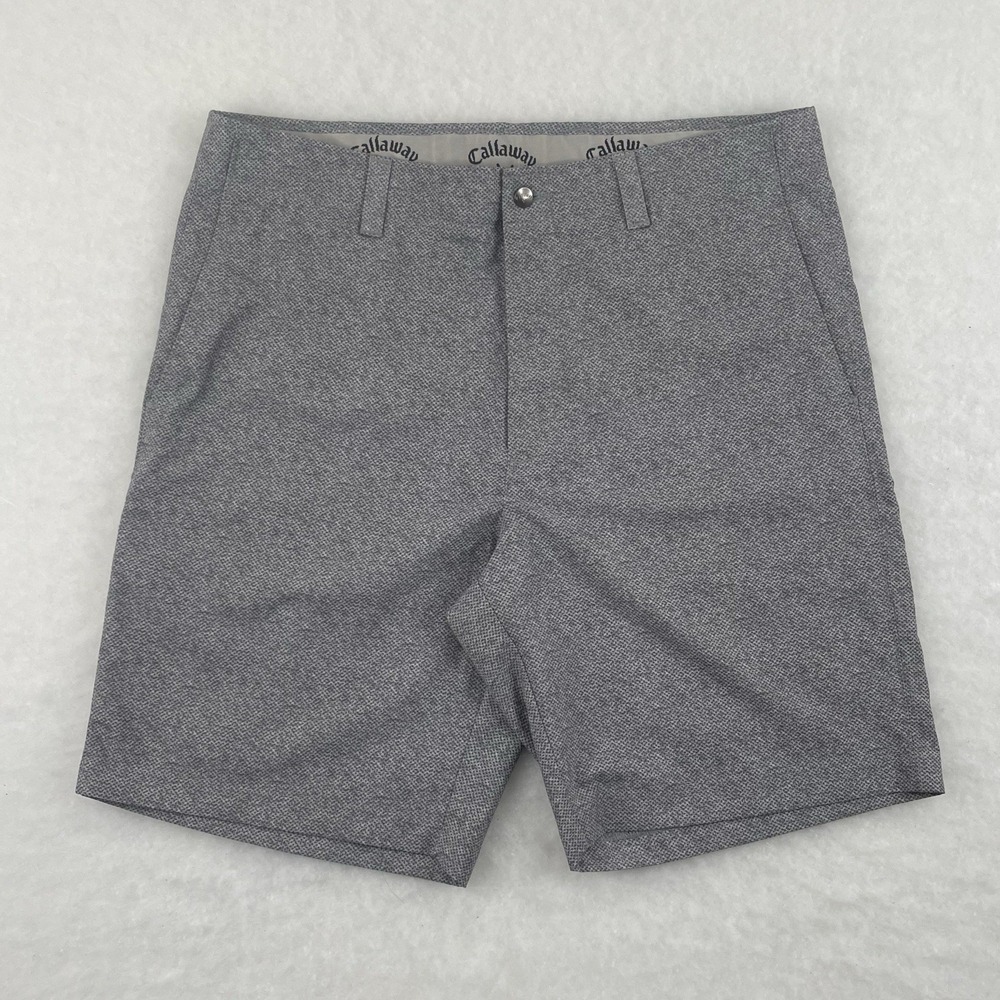 Callaway Golf Shorts Men's 36 Performance Stretch Grey Heathered Color